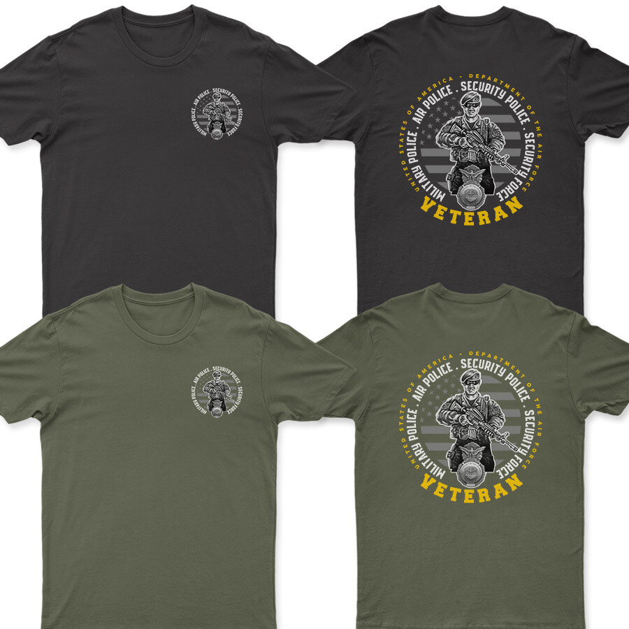 NEW Department of The Air Force Veteran Military Police T SHIRT