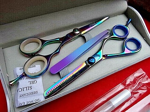 120DAYWARRANTY_5.5" Titanium Hairdressing & Hair Thinning Scissors/JapaneseSteel - Picture 4 of 10