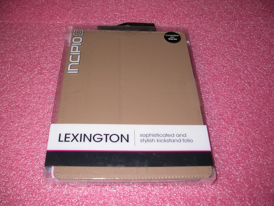 Incipio Lexington Protective Leather Cover for iPad Air (Tan/Pink) MSRP $39.99  - Image 2 of 4