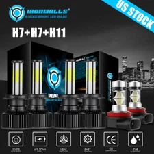 For Volkswagen Tiguan 2018-2020 6-sides LED Headlights High Low Beam Fog Lights