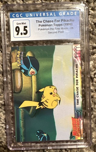 1999 TOPPS POKEMON THE FIRST MOVIE THE CHASE FOR PIKACHU #28 CGC 10. 1 Of 1 Pop! - Picture 1 of 5