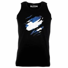 Torn Scotland Flag Vest - Funny country Scottish retro fashion cool sport pride