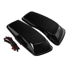 Vivid Black Hard Saddlebag Lids Fit For Harley Touring Electra Street Glide14-24