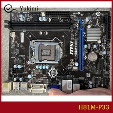 FOR MSI H81M-P33 DDR3*2 Socket 1150 16GB VGA ...