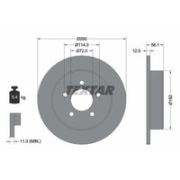 Textar 2X Bremsscheibe Hinten Ø290 Mm Voll FüR Chrysler Voyager IV RG 2.8 CRD