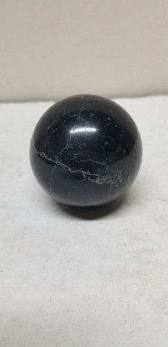 GRANITE/ONYX/AGATE/MARBLE POLISHED BLACK ROUND SPHERE 3" - Picture 4 of 6