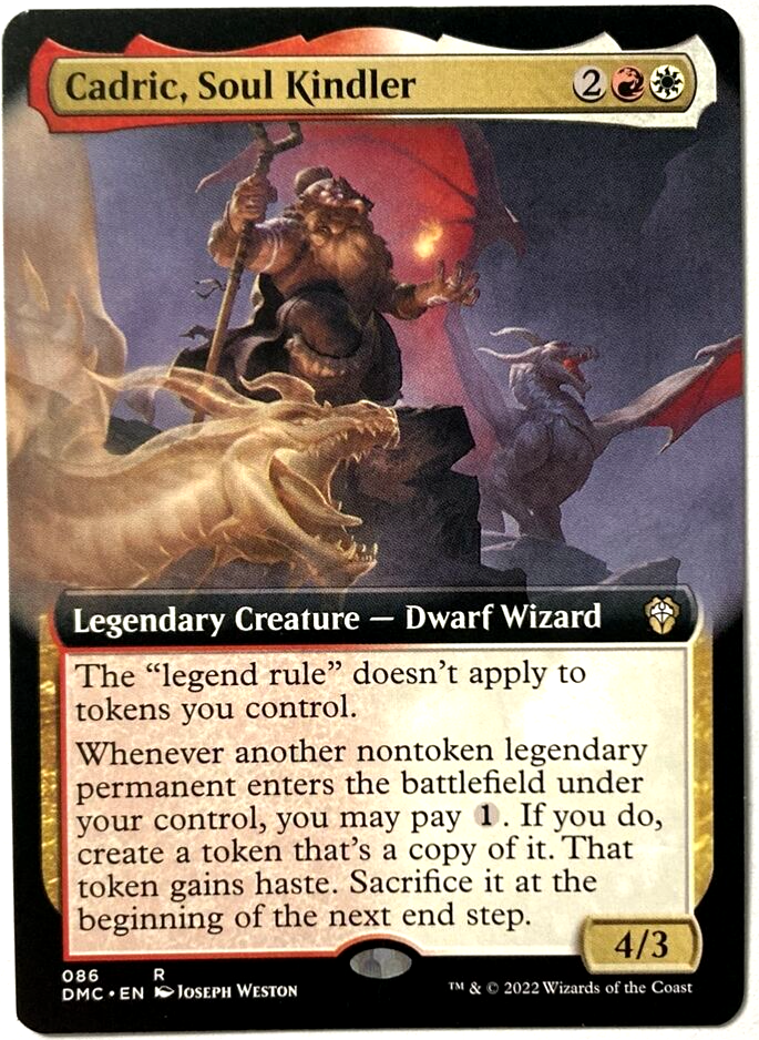 mtg cards that copy permanents MTG Cadric, Soul Kindler Extended Art Commander: Dominaria United 086 NM  Rare