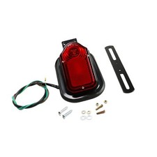 Lámpara de luz trasera de freno de parada de motocicleta negra para Harley Cruiser Touring personalizada