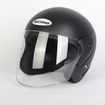 Motorradhelm Jethelm Sturzhelm Helm Rollerhelm einstellbar 55~60cm schwärzlich