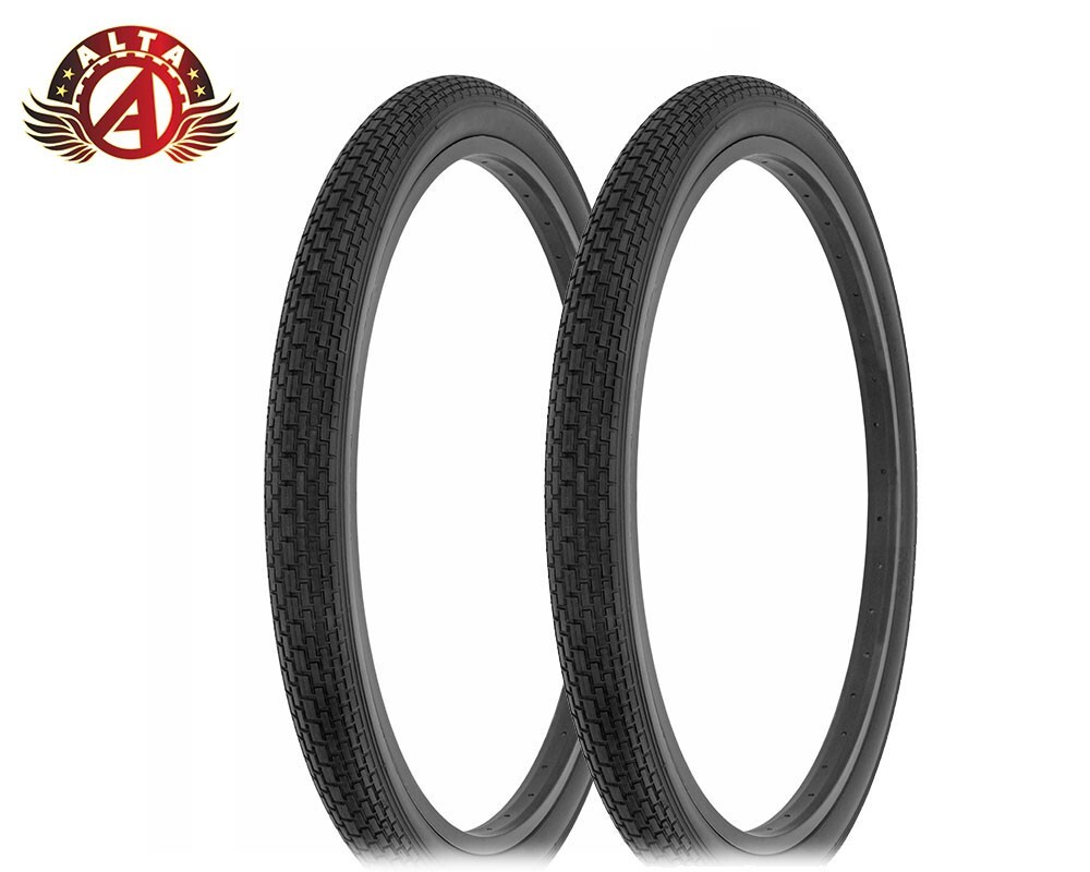 2 ALTA BICYCLE DURABLE S-2 WIRE BEAD TIRES 26 x 2.125 BLACK 