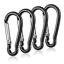 4 Pcs Flag Pole Ring Replacement Carabiner Clips Aluminum Alloy Flag Pole Clip