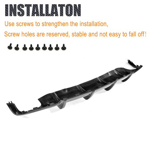 Canbon Heckdiffusor Stoßstange Diffusor Lippe Passt für VW Scirocco R 2009-2014  - Bild 11 von 13