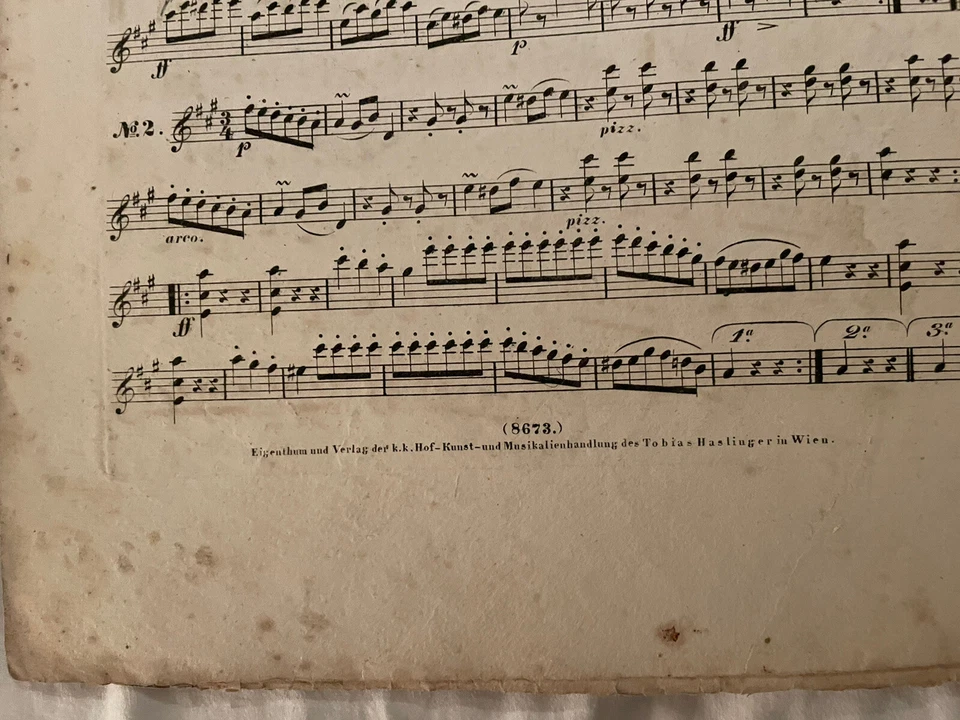 Joseph Lanner Walzer Wien Hoja Grabada Haslinger Geist Schwingen Música Foto 3 de 4