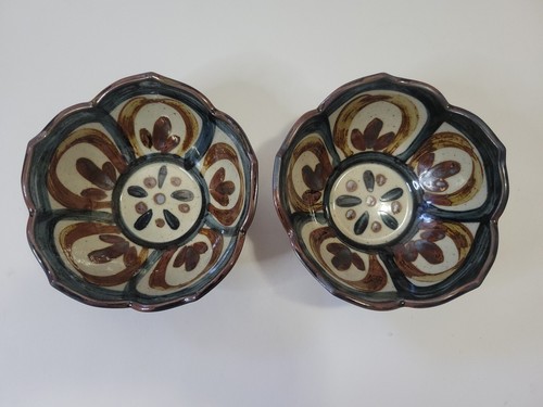 Ken Edwards? Not Signed El Palomar Mexican Pottery Bowl Lotus Petals