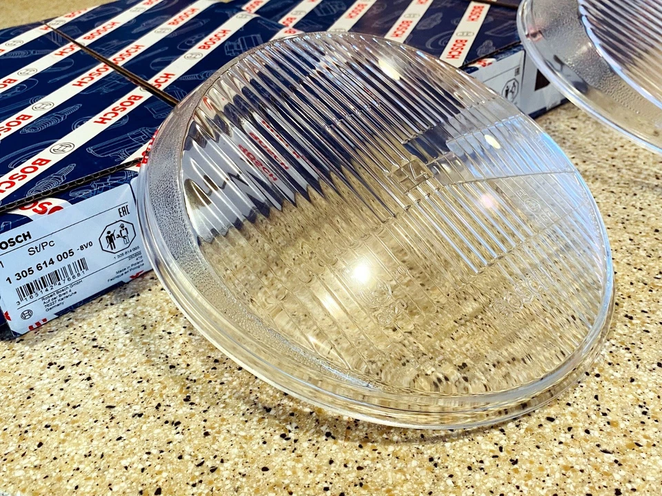 CONJUNTO DE LENTES PARA FARÓIS PORSCHE 911 912 BOSCH GENUÍNO H4 - Imagem 3 de 4