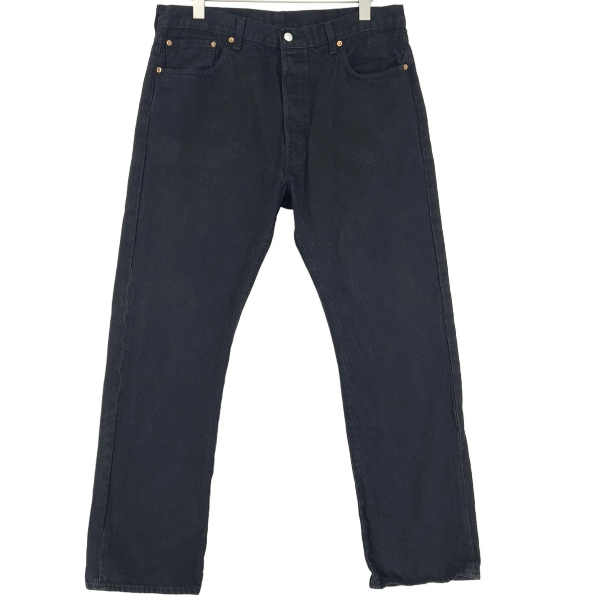 Levis Premium 501 Jeans Black Regular Straight Mens Size W38 L32