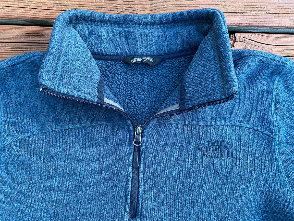 The North Face Leo Sweater 1/4 Zip Mens Urban Navy Heather Size