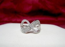 925 STERLING SILVER INFINITY KNOT LOVE BAND RING SIZE 6