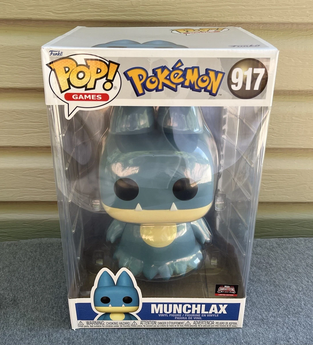 2023 Funko Pop! Pokemon Munchlax 917 Target Con Exclusive 10 Inch Figure