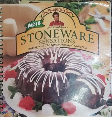 Pampered Chef More Stoneware Sensations Cookbook Recipes 1999 Spiral bound 