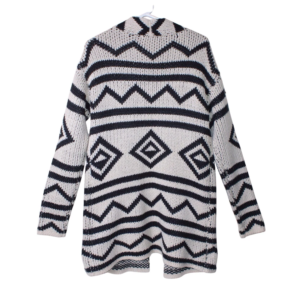 Cárdigan suéter Roxy para mujer talla L geométrico azteca frente abierto manga larga Foto 3 de 4