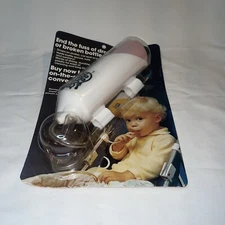 Vintage 1980 Plastic Baby Bottle Nipple Syphon Bottle Buggy NOS Baby World Co