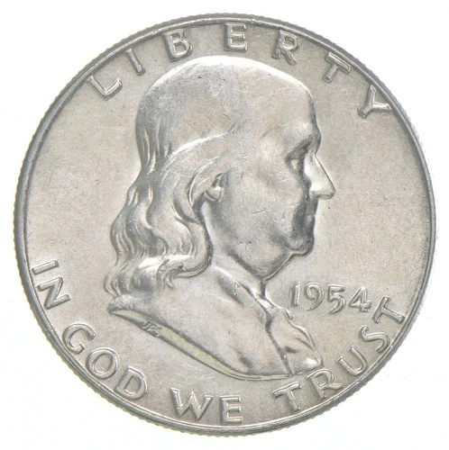 1954 Franklin Half Dollar AU 90% Silver *7632