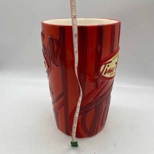 Tim Hortons 8” Vase Or Utensil Holder Large Coffee Cup Replica HTF Rare Unique - Foto 4 di 4