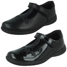 Girls Startrite T-Bar School Shoes Star Jump