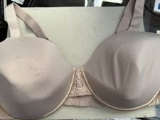 Vanity Fair Back Smoother 44D Beige Underwired T-Shirt Bra Hook Eye Adj