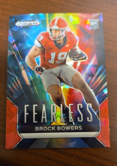 2024 Panini Prizm Draft Picks - Fearless Brock Bowers #F-BB Red Ice Prizm (RC)