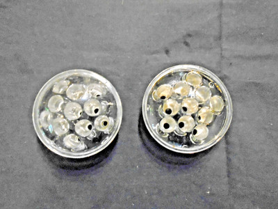 2 Vintage 3'' 11 Hole Clear Glass Flower Frogs
