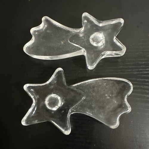 Vintage Pressed Glass Star Burst Candle Holders Alter Candles Star Burst - Picture 8 of 15