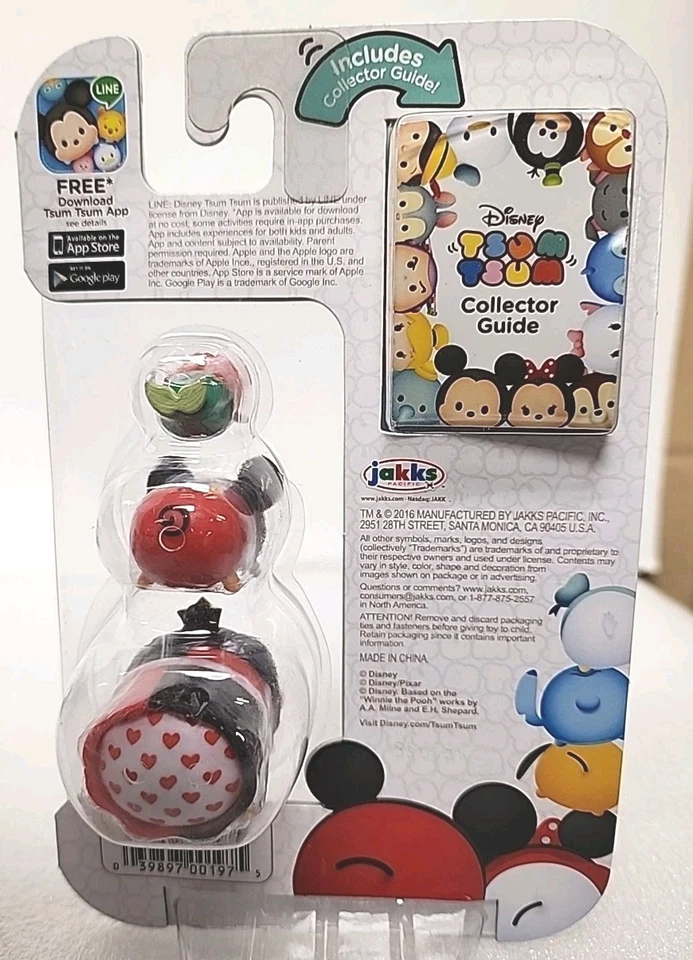 Disney Tsum Tsum Pack 3 - Serie 2 - Ariel 231, Mickey102, Reina de Corazones 227 Foto 2 de 2