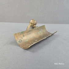 Vintage Brass Monkey Pen Holder Desk Ornament Tray Bowl Solid India