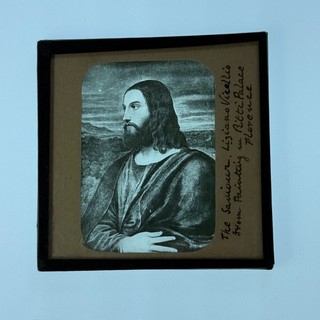 Vintage GWW Magic Lantern Glass Slide The Saviour Vicellio Free Aus Post (3)