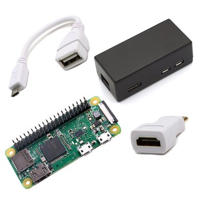 Raspberry Pi Zero WH Kit / Gehäuse / Micro USB Adapterkabel / Mini HDMI Adapter