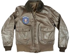 Vintage 1960s G-1 Flight Leather Jacket Camp David US Navy USN - RARE!