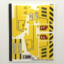LEGO STICKER SHEET 42121 Heavy Duty Excavator Technic Construction Decals