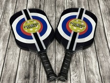 Jill  Ally Bullseye Double-Sided Pickleball Paddle 2Pc Set New Colorful Red Blu