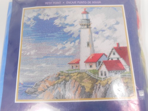 Plaid Bucilla Lighthouse 13.5"x11.75" Needlepoint Kit No. 4827: Petit Point NEW - Picture 2 of 5