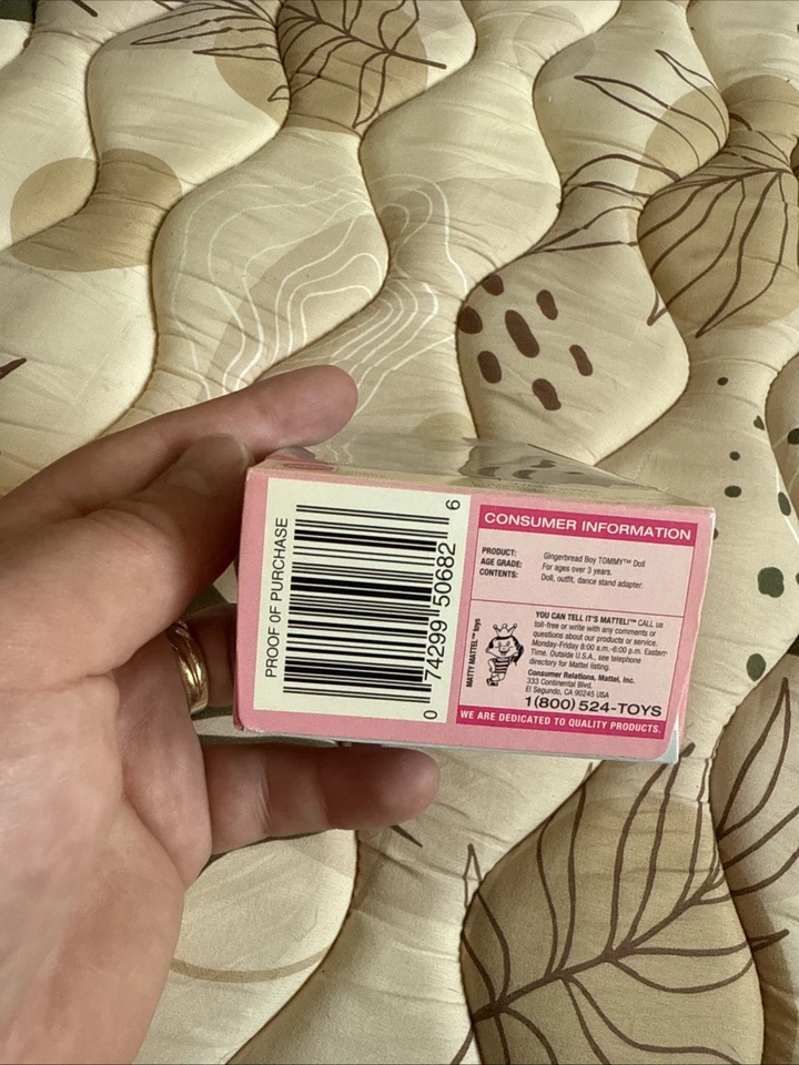 2001 Tommy As Gingerbread Boy Doll Barbie In The Nutcracker 50794 4" Mattel New - Image 4 of 4