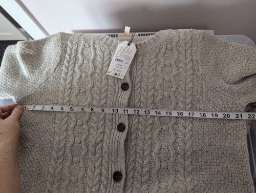 Seasalt Tressa Cardigan Aran UK14 Yak Wool Mix Chunky knit - Picture 13 of 14