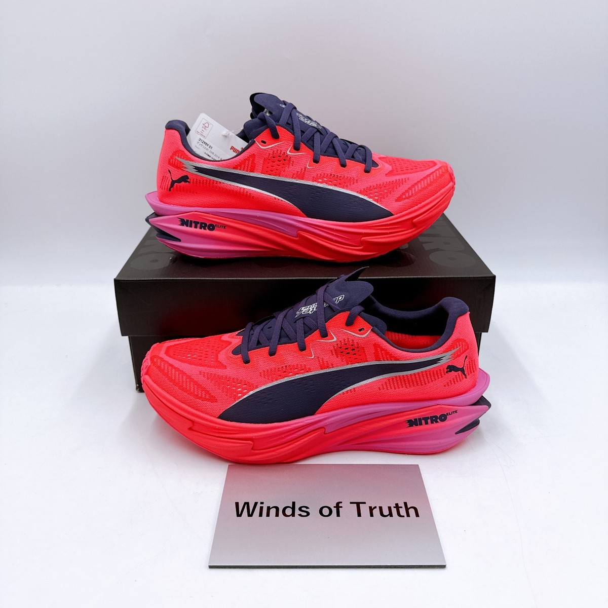 Puma x HYROX Deviate Nitro Elite 4 312959-01 Men's US7-10.5 Pink