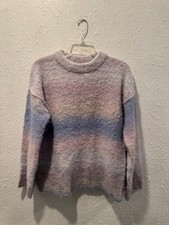 New Women's Spacedye Crewneck Pullover Sweater - Wild Fable, Blue Gray Size XS