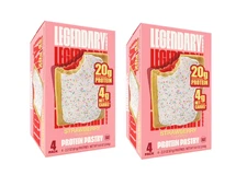 Legendary Foods Protein Pastry, Strawberry, 2.2oz  Protein Bar PACK OF 2