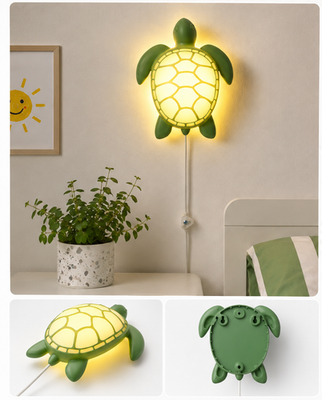 IKEA BLAVINGAD LED Wall Lamp, Turtle Green Kids Children BLÅVINGAD