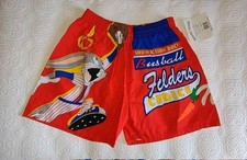 Sz Med Vintage NWT Bugs Bunny Looney Tunes Swim Shorts 90s