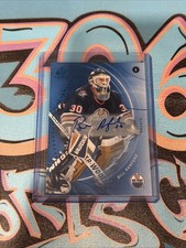 Bill Ranford Blue Autograph 2025-26 UD SP Game Used Edmonton Oilers (DP1)
