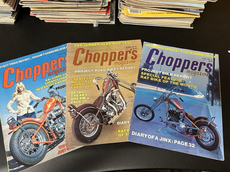 3 Choppers Magazine August September October    1974